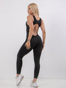 Macacão Longo Fitness Feminino Cut Decote nas Costas