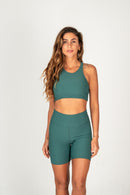 Conjunto Short e Top Nadador Verde Florest Flow