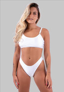 Biquíni Calcinha Asa Delta com Sutiã Top de Ribana Brilhosa