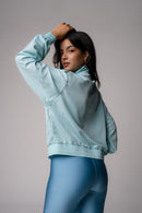 Jaqueta Corta-Vento Feminina Azul Claro Pulse