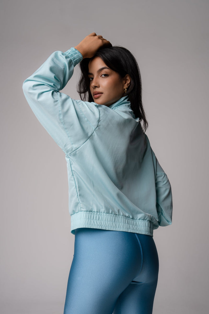 Jaqueta Corta-Vento Feminina Azul Claro Pulse