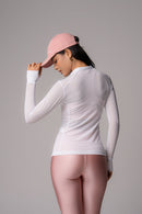 Jaqueta Slim Zip com abertura para dedo Branca