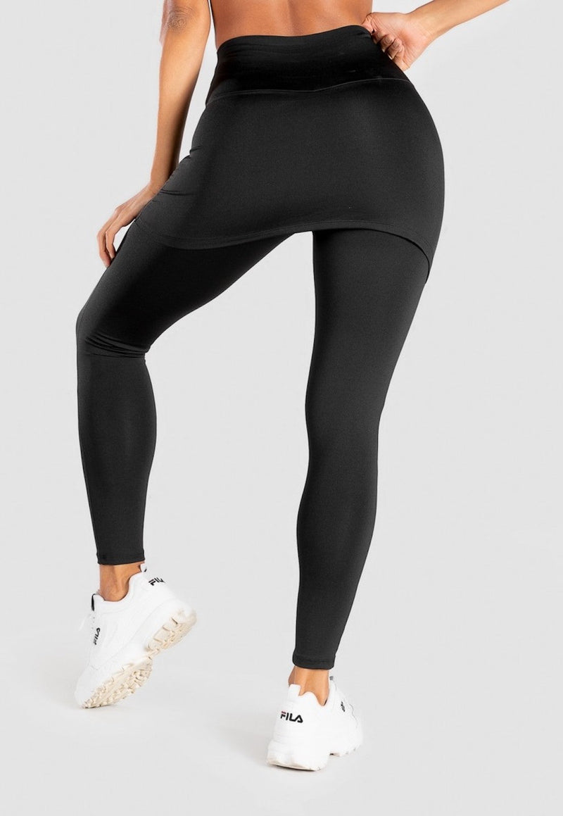 Calça Legging Saia Fitness Tapa Bumbum Feminino