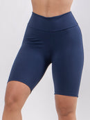 Bermudinha Fitness Feminina Legging Cós Alto Biker Ciclista