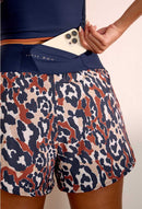 Shorts duplo estampado com bolsos Gaia