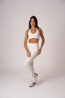 Conjunto Legging e Top Frente Única Off White Flow