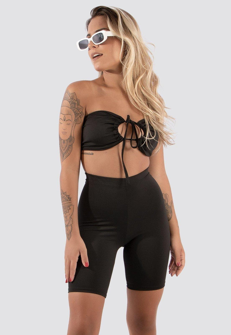 Bermuda Fitness Feminina Biker Ciclista Cintura Alta