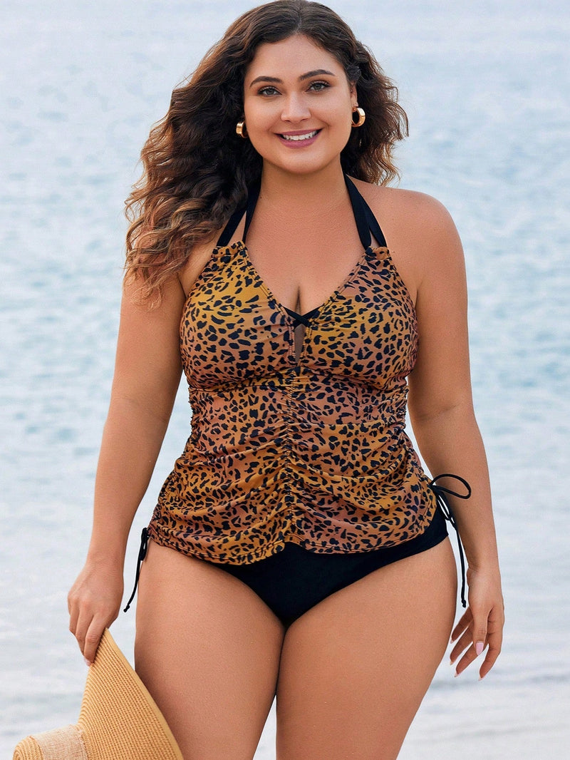 Tankini Plus Size com Estampa Animal Print