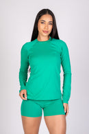 Blusa Manga Longa Soft Verde Esmeralda