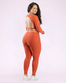 Conjunto Fitness Básica Curve Plus Size Top Manga Longa