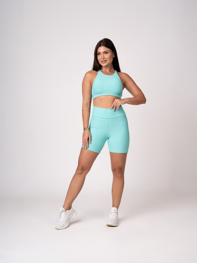 Conjunto Short e Top Nadador Menta Flow