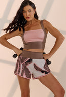 Shorts duplo estampado com bolsos Solare