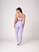 Conjunto Legging e Top Alças Retas Lavanda Flow
