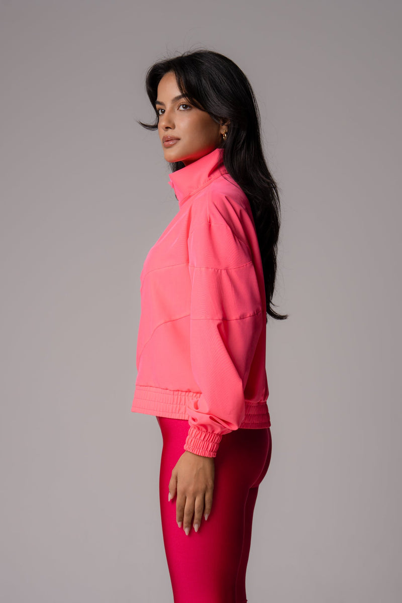 Jaqueta Corta-Vento Feminina Pink Pulse