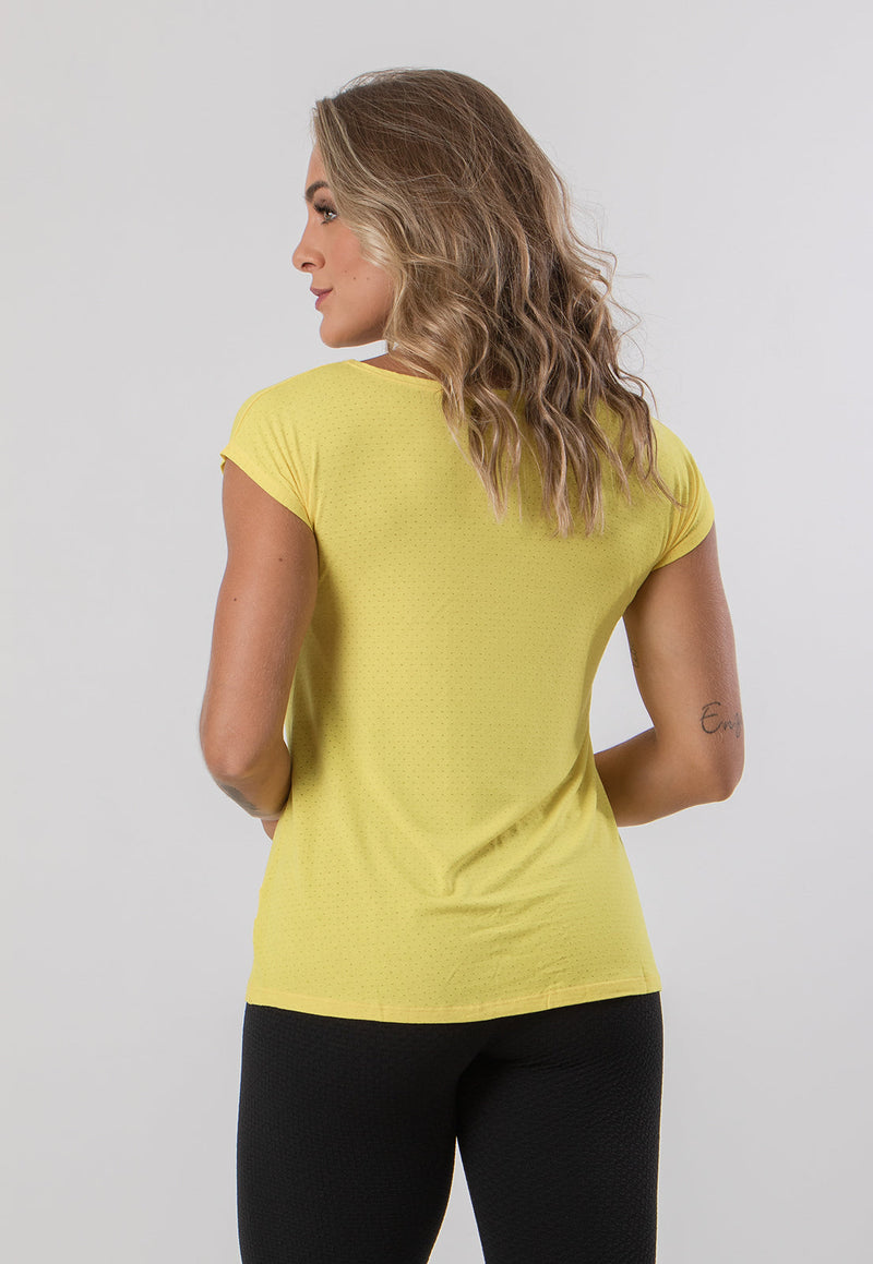 Blusa Básica Feminina Fitness Manga Curta Sobre Legging