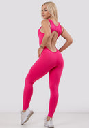 Macacão Longo Fitness Feminino Cut Decote nas Costas