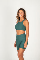 Conjunto Short e Top Nadador Verde Florest Flow