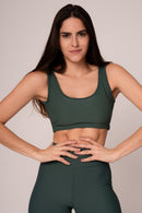 Conjunto Legging e Top Alças Retas Verde Florest Flow