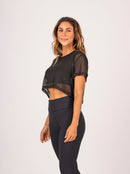 Cropped Tule Preto