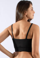 Top Cropped Fitness Feminino Suplex Alça Fina