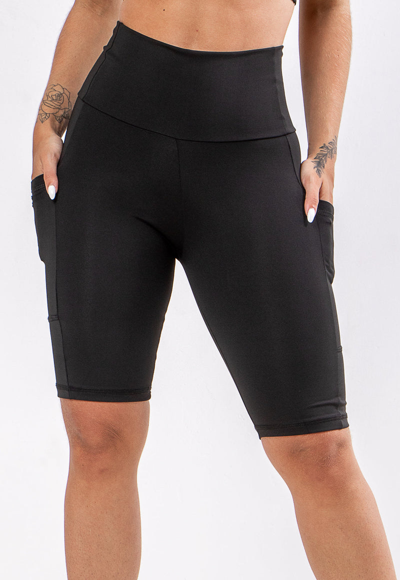 Bermuda Fitness Feminina Legging Biker Ciclista Com Bolso