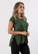 Blusa Feminina Sobre Legging  Fitness Manga Curta