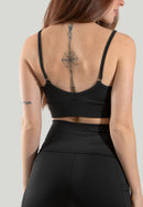 Top Cropped Fitness Feminino Transpassado Suplex