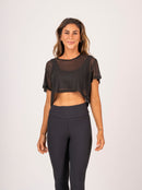 Cropped Tule Preto