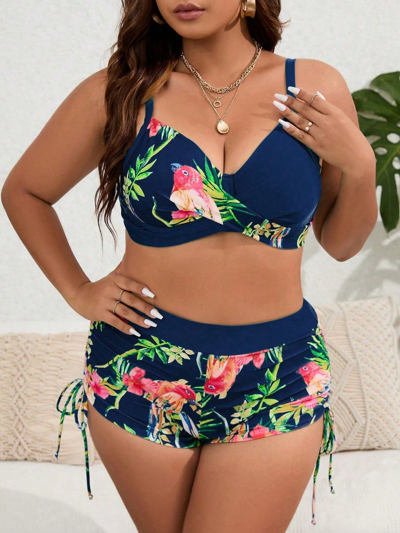 Biquíni Tropical Plus Size  - Elegância e Conforto Estampado