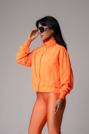 Jaqueta Corta-Vento Feminina Tangerina Pulse