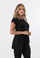 Blusa Feminina Sobre Legging  Fitness Manga Curta