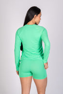 Blusa Manga Longa Soft Verde Claro