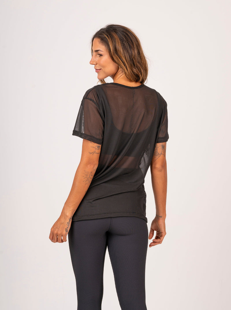 Blusa Tule Preta