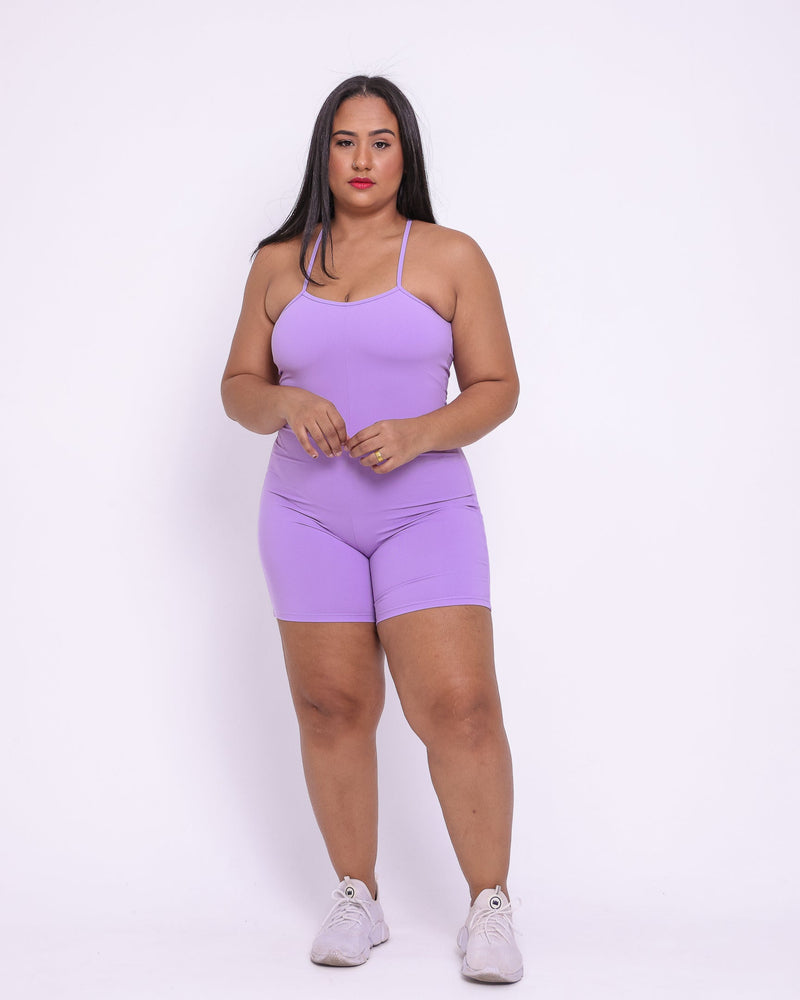 Macaquinho Fitness Básico Curve Plus Size Malte
