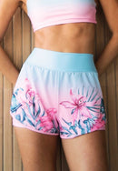 Shorts duplo Degradê Floral