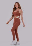 Conjunto Fitness Feminino Calça + Top Cós Off Poliamida