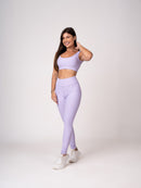 Conjunto Legging e Top Alças Retas Lavanda Flow