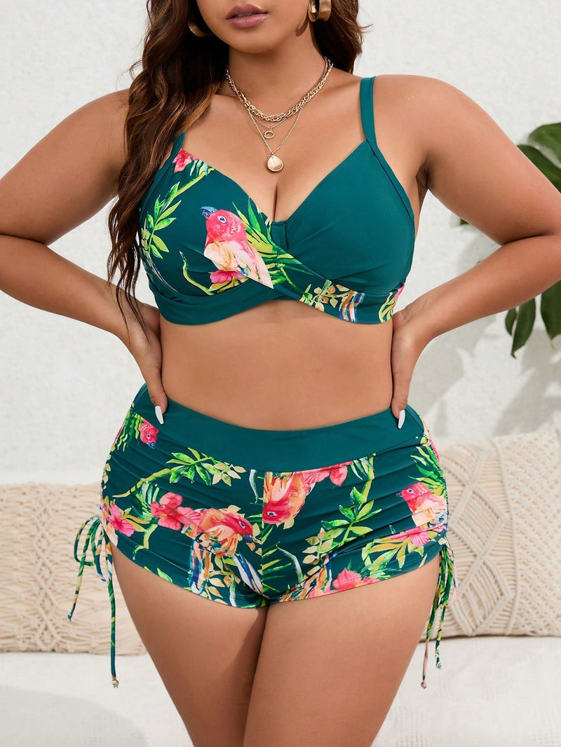 Biquíni Tropical Plus Size  - Elegância e Conforto Estampado