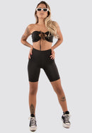 Bermuda Fitness Feminina Biker Ciclista Cintura Alta