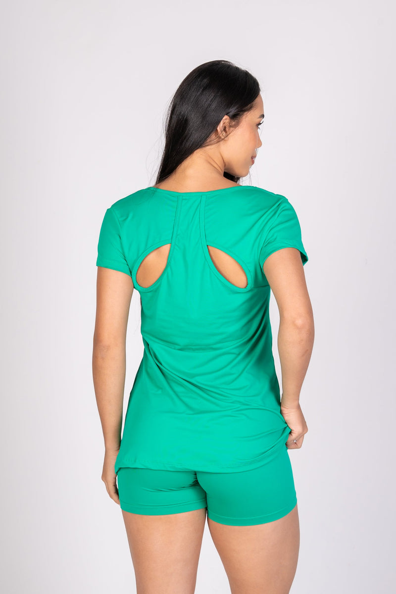 Camiseta Borboleta Soft Esmeralda