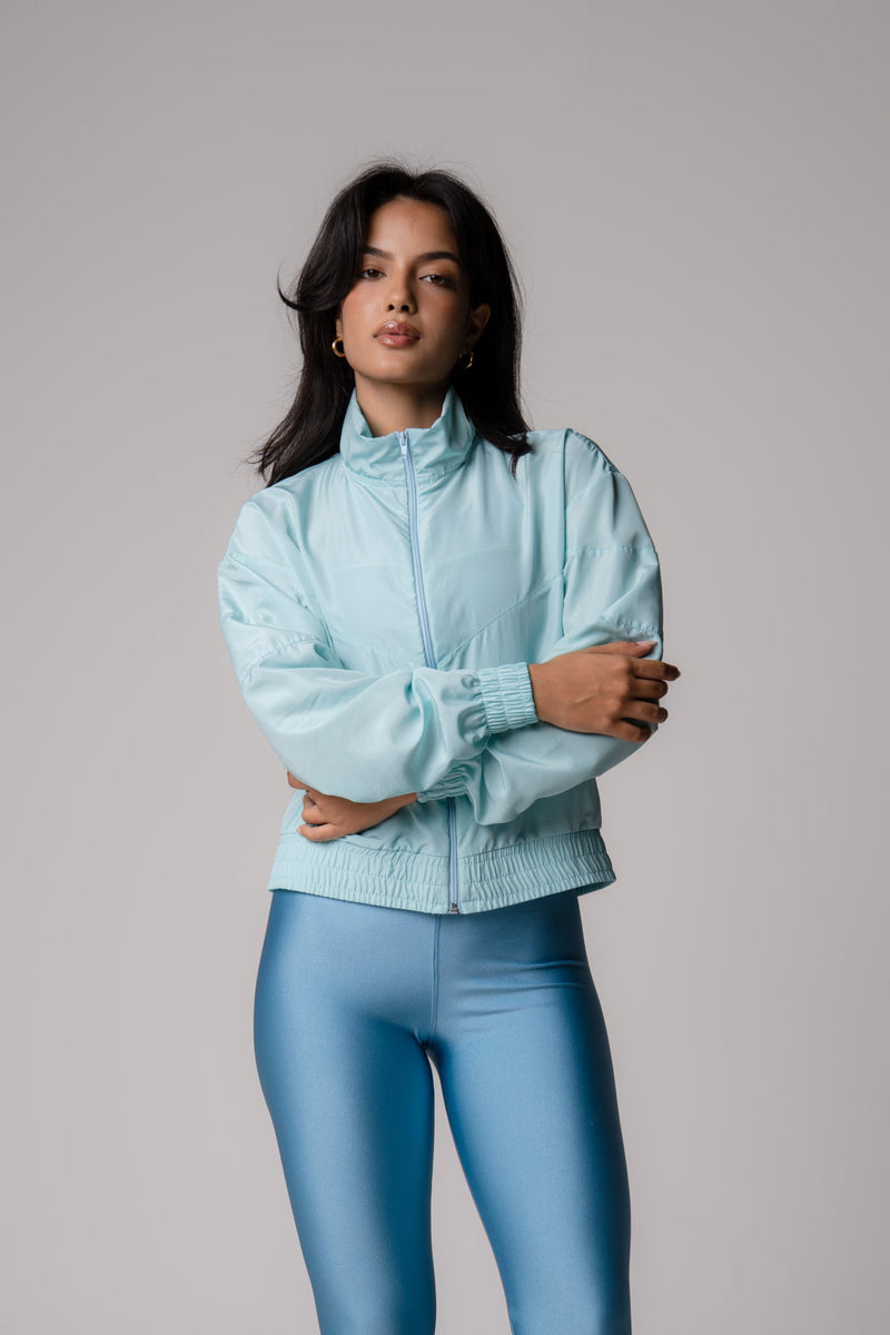 Jaqueta Corta-Vento Feminina Azul Claro Pulse