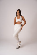 Conjunto Legging e Top Frente Única Off White Flow