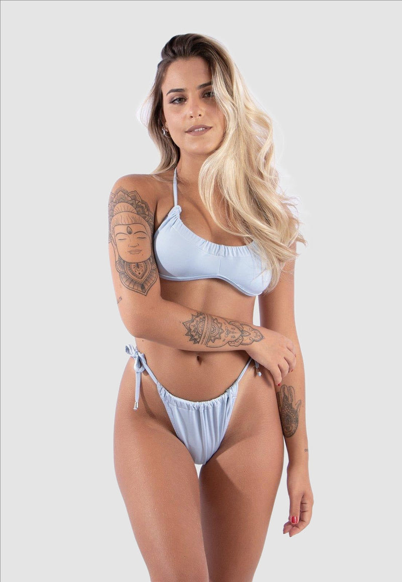 Biquíni Calcinha Cortininha Com Sutiã Frente Única