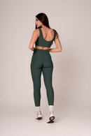 Conjunto Legging e Top Alças Retas Verde Florest Flow
