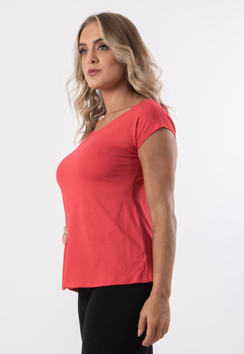 Blusa Básica Feminina Fitness Manga Curta Sobre Legging