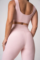 Conjunto Legging e Top Alças Retas Rosa Seco Flow