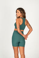 Conjunto Short e Top Nadador Verde Florest Flow