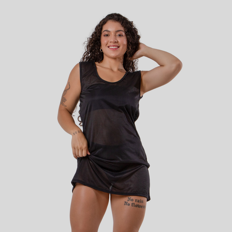 Saída de Praia Feminina Translúcida Moda Praia Verão