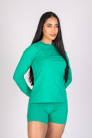 Blusa Manga Longa Soft Verde Esmeralda