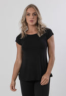 Blusa Básica Feminina Fitness Manga Curta Sobre Legging